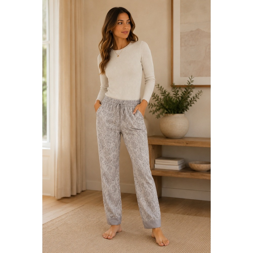 J.McLaughlin Pants Women Smallโ Grey Snakeskin Animal Print Trousers